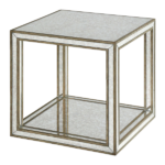 Antique Mirrored End Table