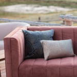 Blue Art Deco Pillow - Image 2