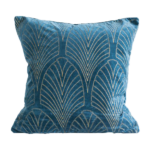 Blue Art Deco Pillow