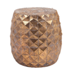 Gold Faceted End Table