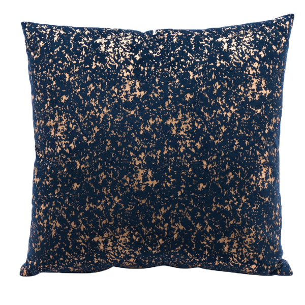 Navy Foil Pillow