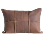 Pintucked Leather Pillow