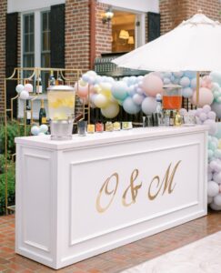 Blanc Bar featuring custom graphic install