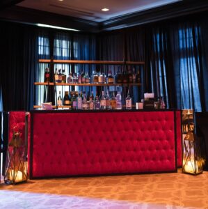 Red Velvet Tufted Bar - Image 2