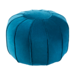 Teal Velvet Pouf Ottoman