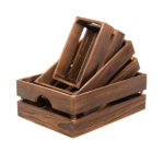 Wood Crate Trio