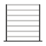 Trenton Shelves with Silver Mirror