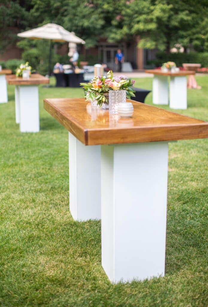 Community Table with White Bases